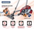 Aspirator fara sac Heinner, 750 W, Rosu