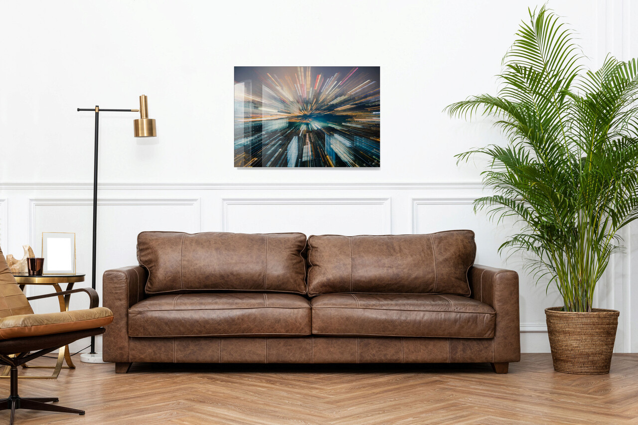 Tablou decorativ, 1449, Sticla temperata, 50 x 70 cm, Multicolor - 1 | YEO