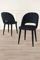 Set scaune (8 piese), Hanah Home, Pane, Antracit / Negru