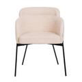 Scaun Fluffy, Homla, 60x57x78 cm, metal/poliester Boucle, bej
