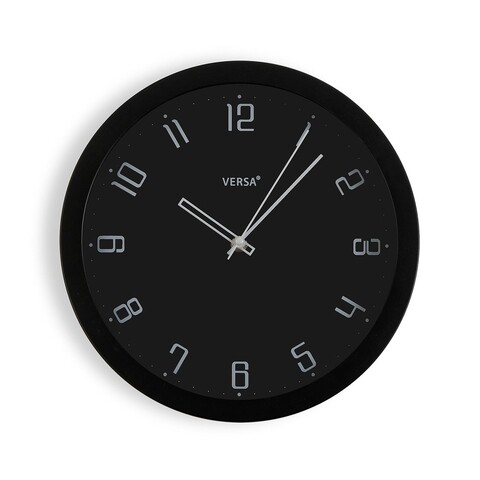 Ceas de perete paige, versa, 30 cm, polipropilena, negru