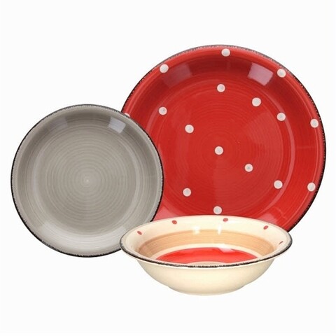 Serviciu de masa 18 piese, Louise Hilde, Tognana, ceramica, multicolor mezoni.ro