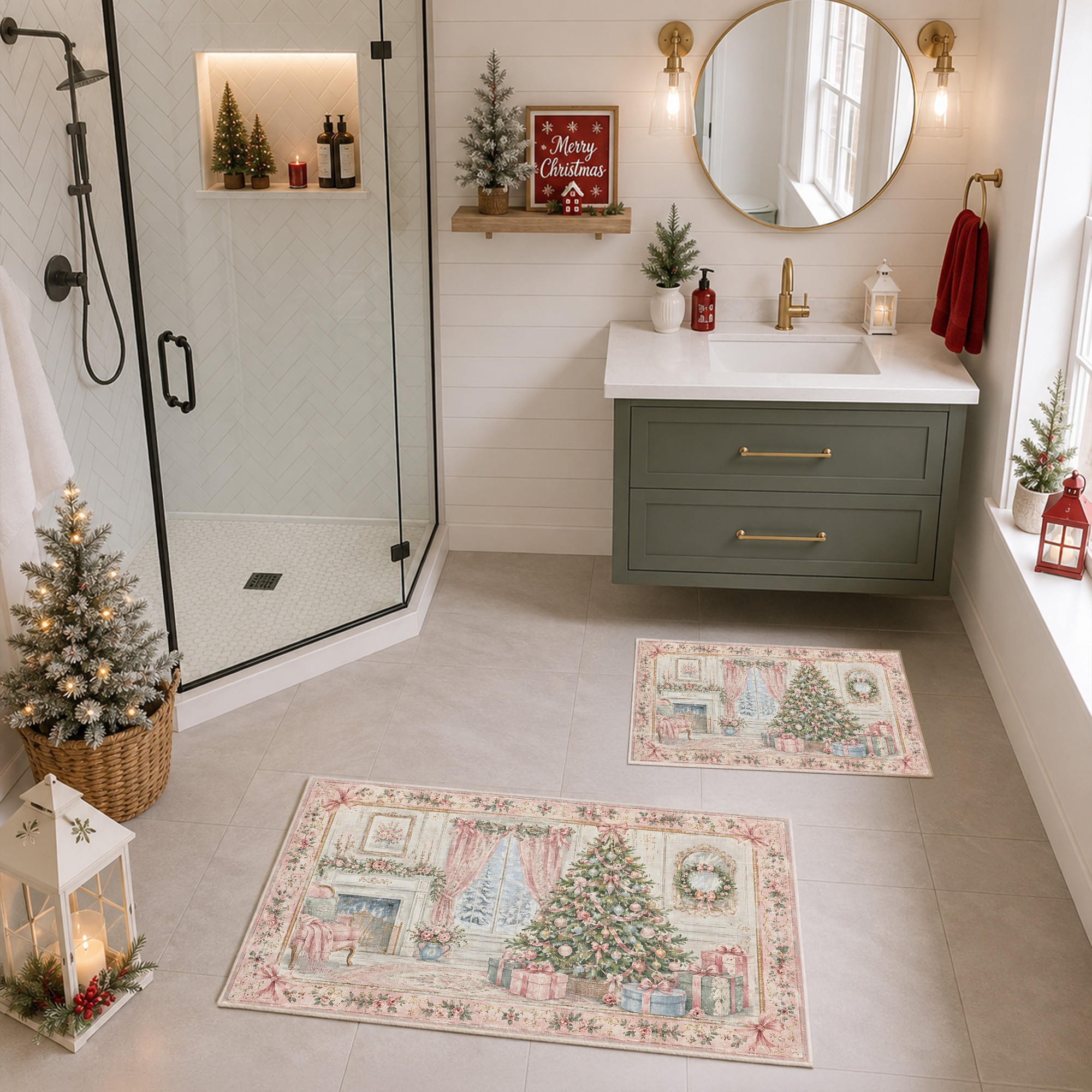 Set covorase de baie, Asr204, Roz