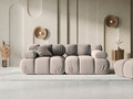 Canapea modulara 2 locuri, Bellis-51, Micadoni Home, 188x94x70 cm, catifea, cappuccino
