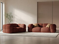 Canapea 3 locuri, Loretto, Cosmopolitan Design, 210x100x68 cm, tesatura structurata, corai