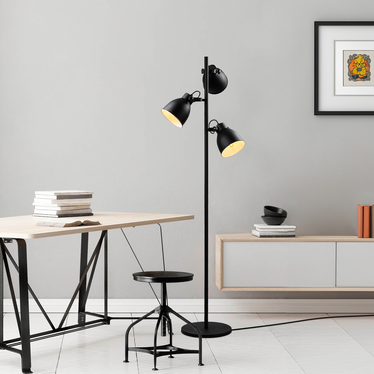 Lampadar, L'essentiel Maison, 521SHN2256, Negru - view 3