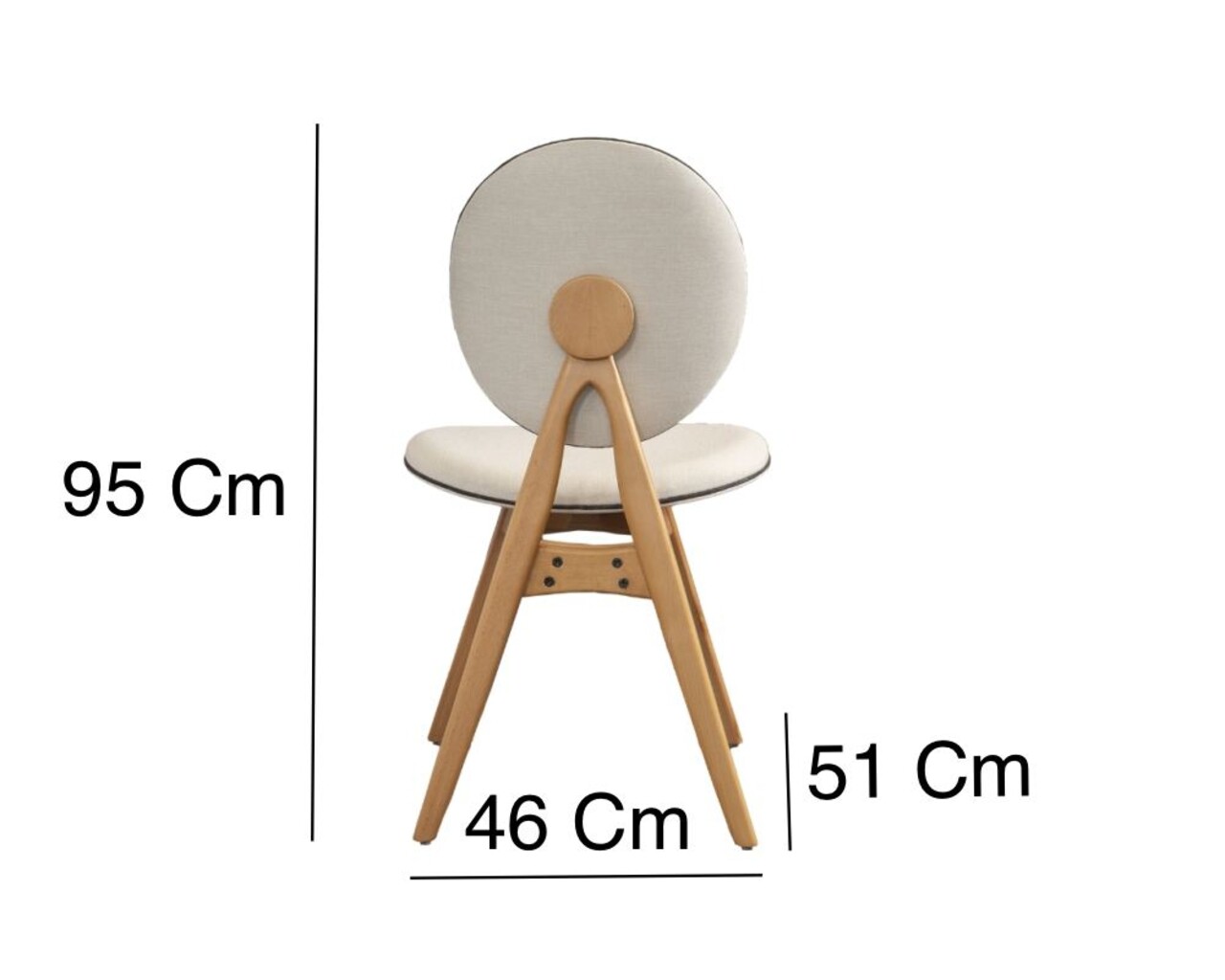 Set scaune 2 piese, Hanah Home, Touch, Lemn, Stejar / Bej