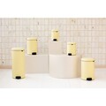 Cos de gunoi cu pedala, Brabantia, NewIcon Mellow Yellow, 30 L, 38x29.3x67.9 cm, otel, galben pastel