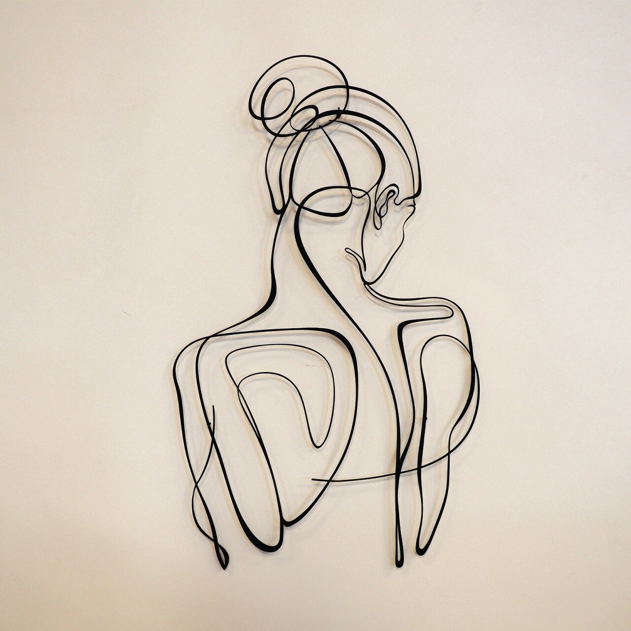 Decoratiune de perete, Woman Silhouette, Dimensiune: 48 x 87 cm (1 bucată), Negru - view 2