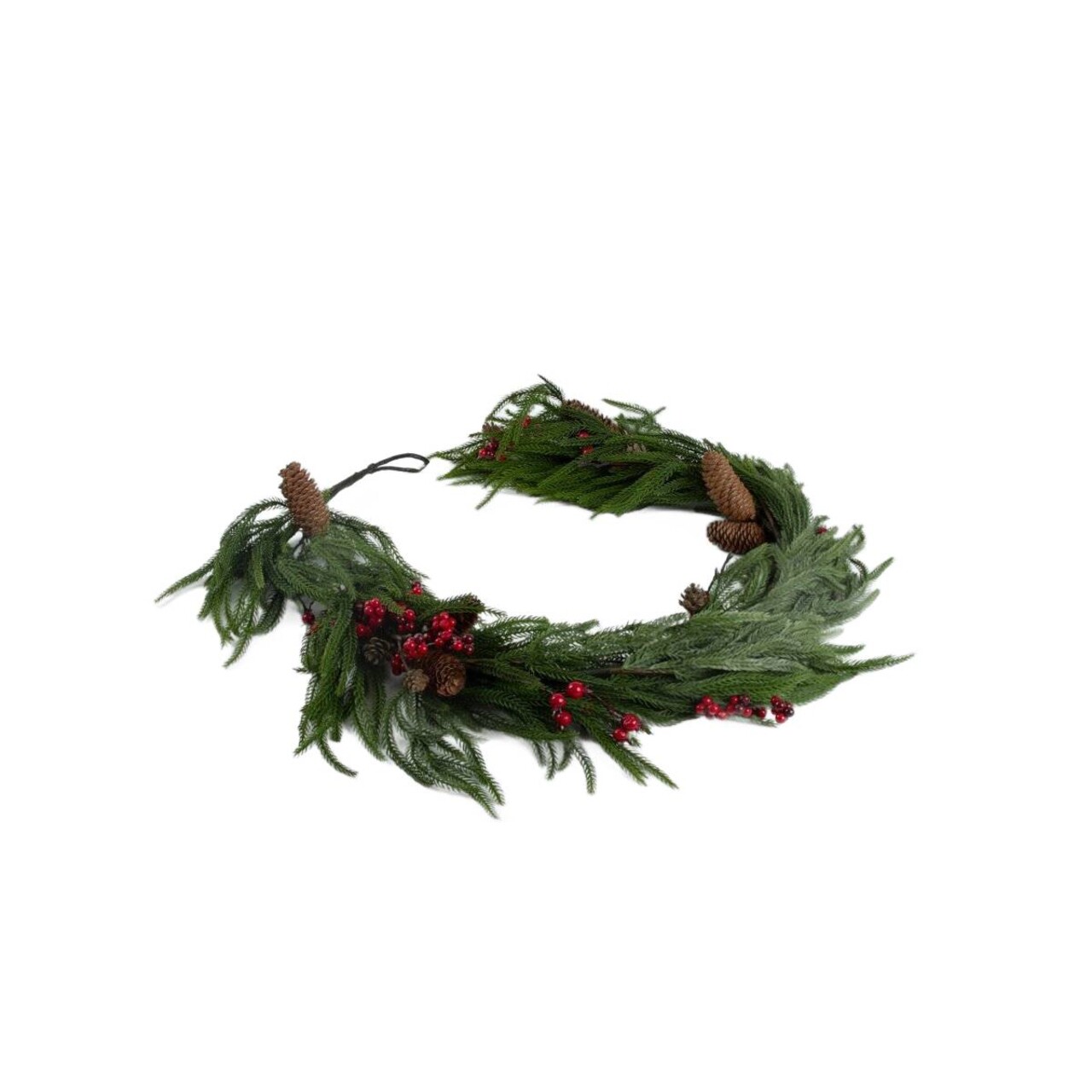 Ghirlanda decorativa Larch Homla 160 cm plastic verde/rosu