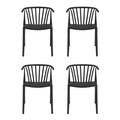 Set 4 scaune Carlo, Heinner, plastic, negru