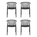 Set 4 scaune Carlo, Heinner, plastic, negru