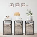 Dulap de birou pentru dosare, Vasagle, cu compartiment A4 si letter, 42x44x69 cm, MDF/PAL/otel, grej
