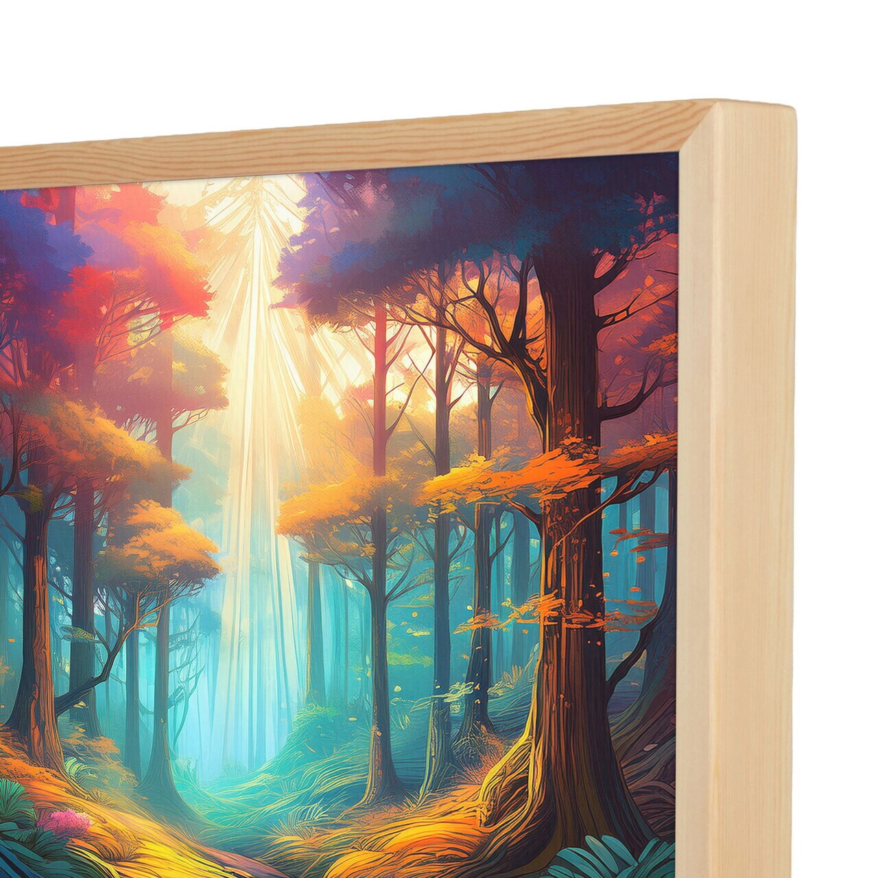 Tablou decorativ, Cc-K-Ah-1009, Canvas, Cadru: 100% LEMN (Grosime: 18 mm), Multicolor - view 3