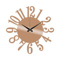 Ceas de perete, Metal Wall Clock 14, Metal, Dimensiune: 48 x 48 cm, Cupru