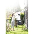 Uscator de rufe rotativ cu 4 brate + cu suport fixare pamant + husa, Brabantia, Lift-O-Matic, 50 m capacitate de uscare, otel, gri metalizat