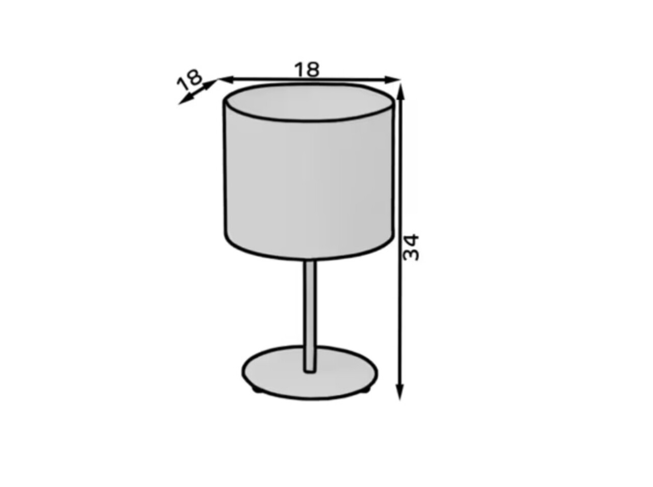 Lampa de masa ELTAP, Vespillo, 18x34 cm, 1xE27, 15W, otel/PVC, alb/auriu