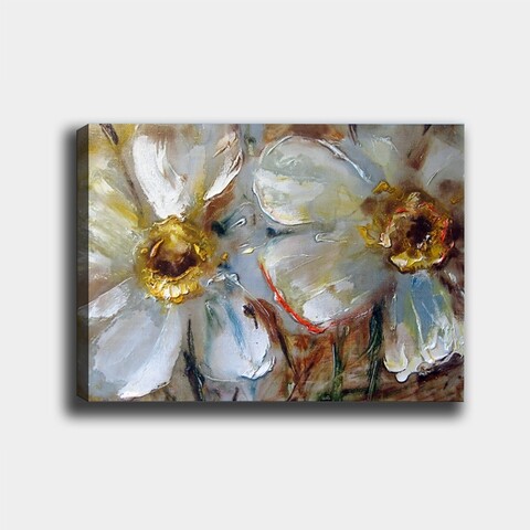 Tablou decorativ Flowers, Tablo center, 100×140 cm, canvas, multicolor 100x140