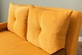 Canapea extensibilă cu 2 locuri, Futon, 859FTN2728, Metal , Galben mustar