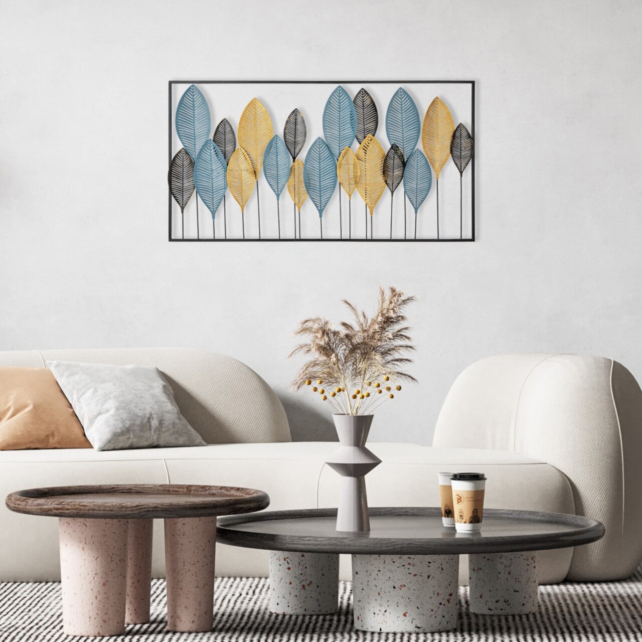 Decoratiune de perete, Zevahir 4, Dimensiuni: 115 x 3 x 60 cm, Multicolor - view 2