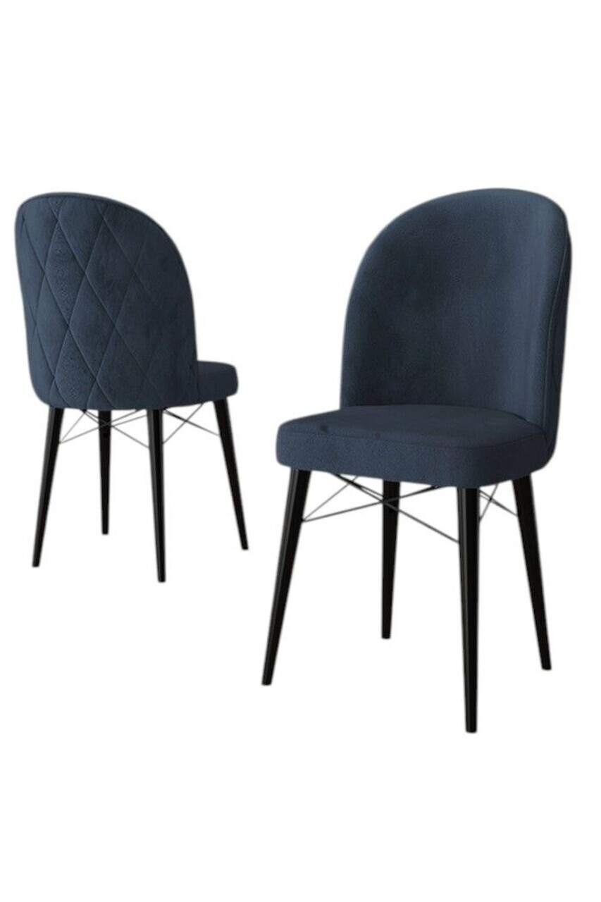 Set scaune 6 piese, Hanah Home, Bika, Antracit / Negru — imaginea 2