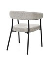 Scaun Giaele, Bizzotto, 59.5x56.5x75.5 cm, poliester Boucle, negru/grej