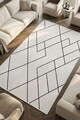Covor, CLR-0000566-008, 100x200 cm, Poliester, Alb