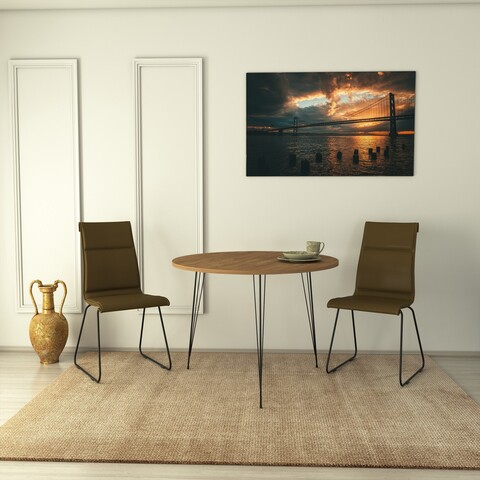Masa Sandalf Oak, Comforty, 90×75 cm, maro 90x75