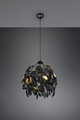 Candelabru Leavy, RL, 38x150 cm, 28W, 1x E27, metal, negru mat/auriu