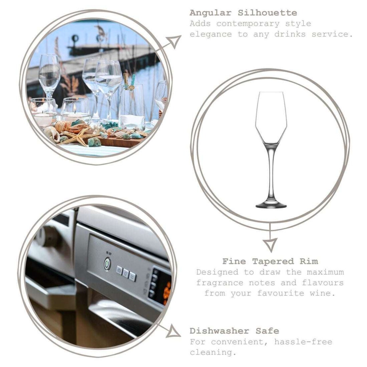 Set pahare de vin (6 piese), L'essentiel Maison, 990LAV1212, Transparent - view 3