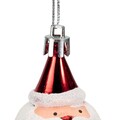 Glob Santa, Decoris, 5.5x8.5 cm, plastic, rosu lucios