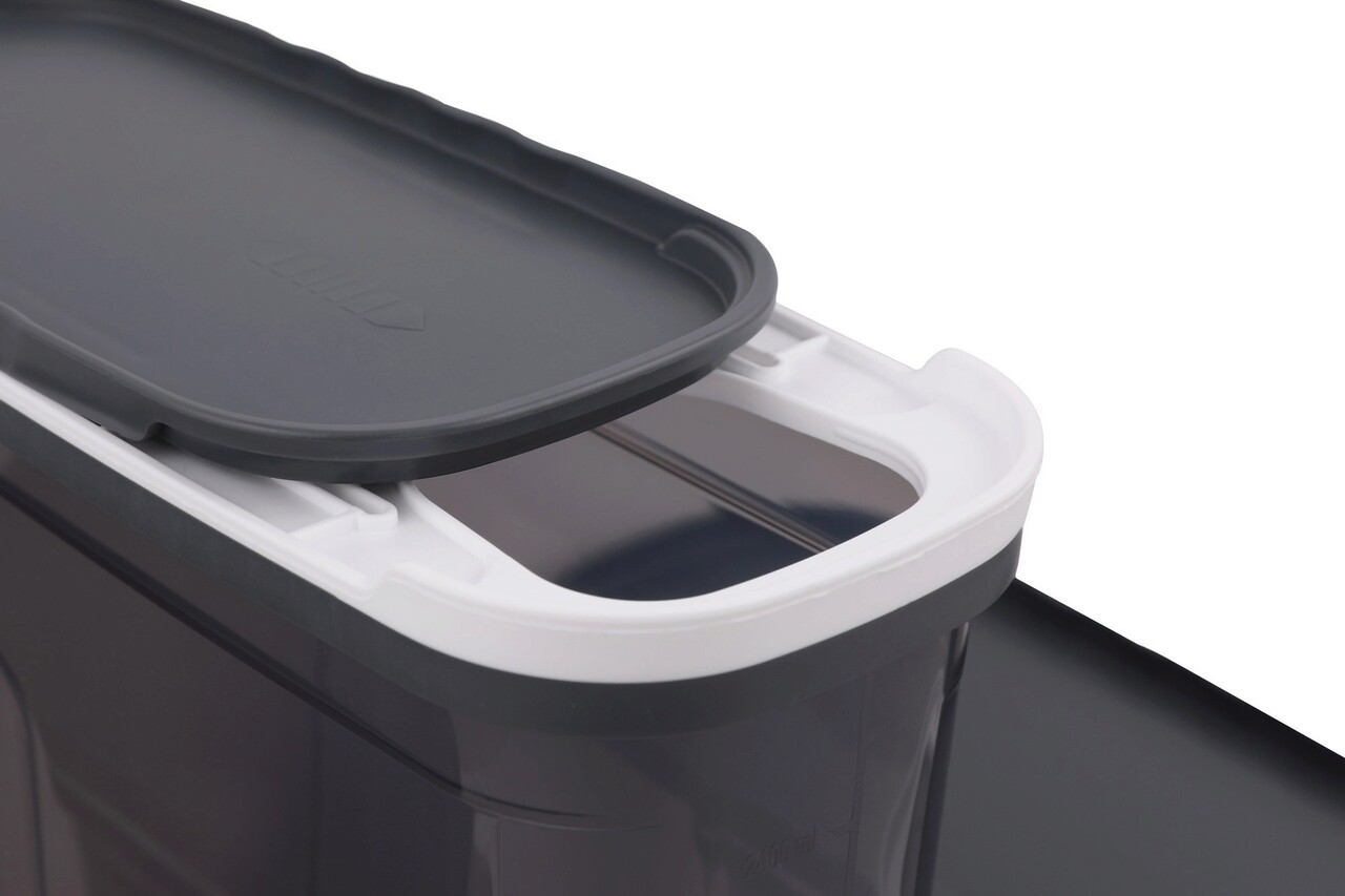 Set recipiente depozitare, Hermia, 964FRM1117, Dimensiune: 9,5 x 19,5 x 13 cm / 1250 ml (2 bucăți), Antracit - view 7