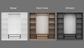 Dulap pentru haine, Minerva, Kale Oak Walnut, 180x210x52 cm, PAL, Stejar / Nuc