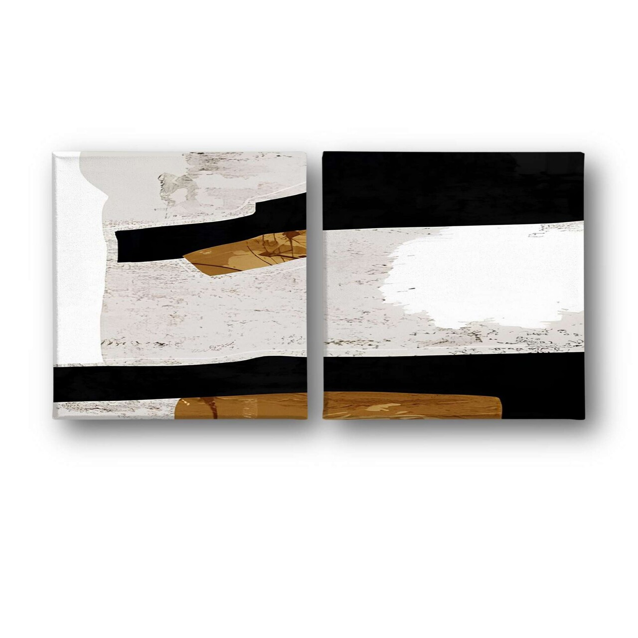 Set 2 tablouri decorative, ASR_CNV2-2 30x30, Lemn, Multicolor - view 2