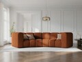 Canapea semirotunda 3 locuri, Lupine, Micadoni Home, BL, 322x135x70 cm, poliester chenille, aramiu