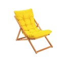 Scaun de gradina, Meya Dekor, My006, 59x90x44 cm, Lemn de fag, Galben / Natural