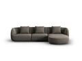 Coltar dreapta 4 locuri, Tulum, Cosmopolitan Design, 255x156x70 cm, tesatura chenille, gri
