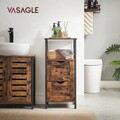 Dulap ingust pentru baie, Vasagle, 37 x 30 x 80 cm, PAL, maro rustic/negru