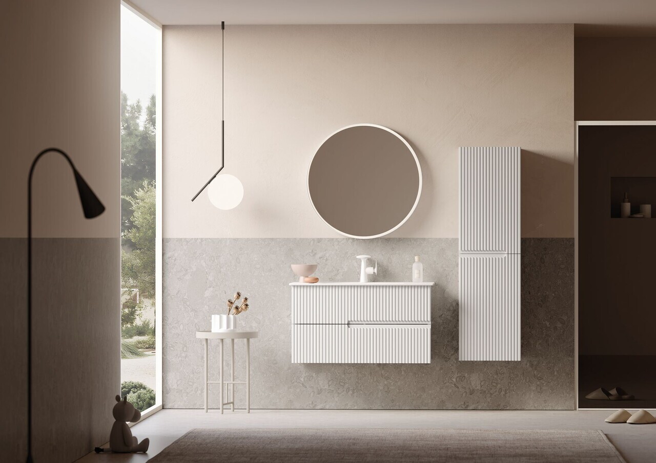 Oglinda decorativa, Hanah Home, Moonlight 90 v2, Alb mat — imaginea 2