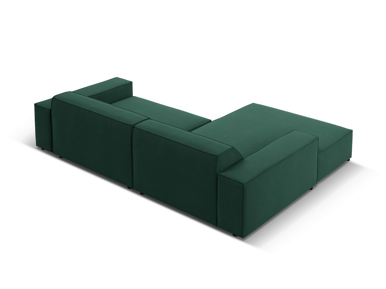 Coltar modular stanga 3 locuri, Jodie, Micadoni Home, BL, 224x166x70 cm, poliester, verde
