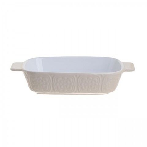Vas de copt din ceramica InArt, 28.5 x 16.5 x 6 cm, crem