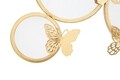 Decoratiune de perete Butterflies Mirror, Mauro Ferretti, 89.5x45.5 cm, fier, auriu