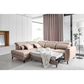 Coltar extensibil stanga 4 locuri ELTAP, LT-18SO, Noble, 255x201x100 cm, lemn/poliester, bej