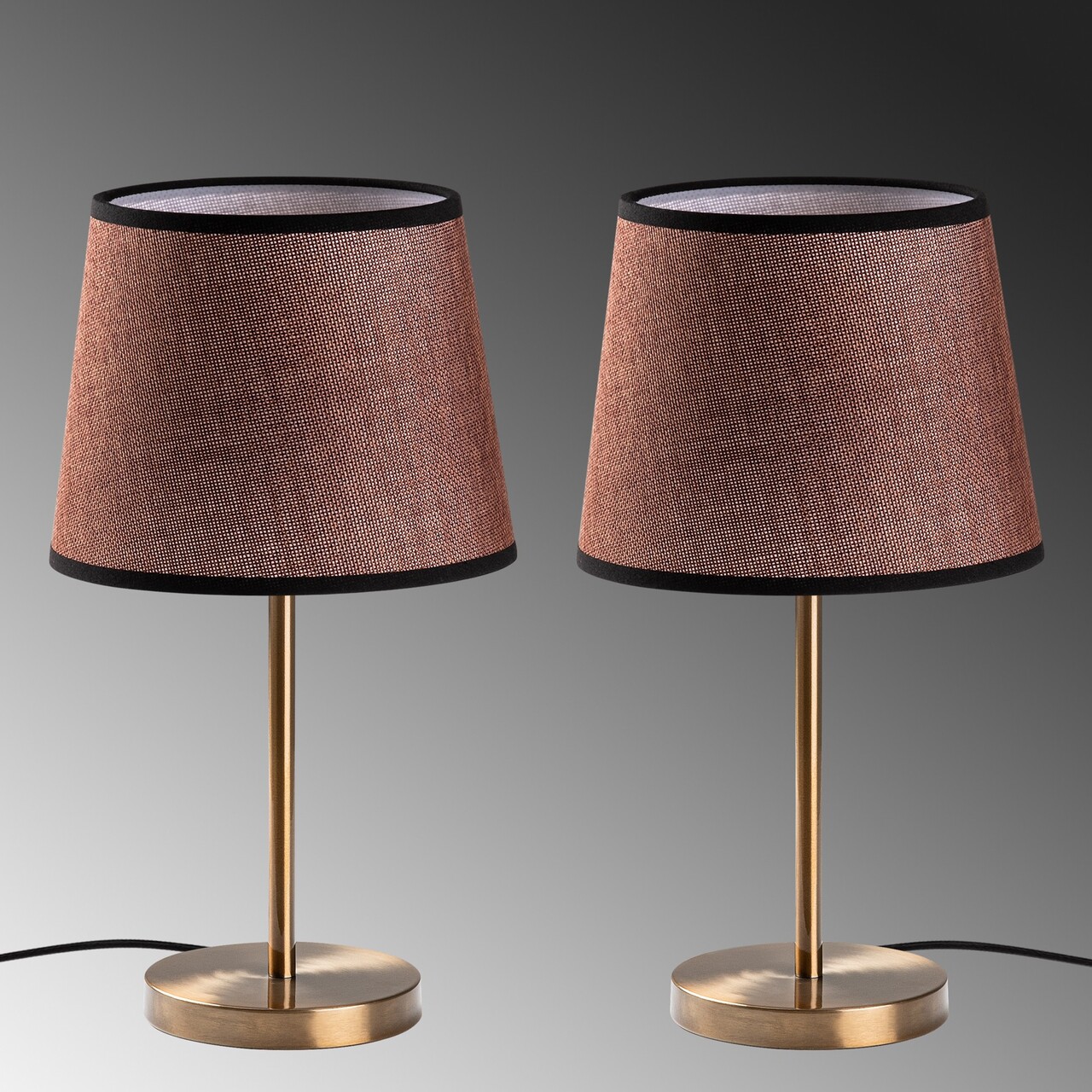 Set de lămpi de masă, Opviq, 892OPV2231, Maro antichizat - imagine 7