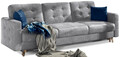 Canapea extensibila 3 locuri ELTAP, Ask15, Asgard, 233x92x93 cm, lemn/poliester, gri deschis