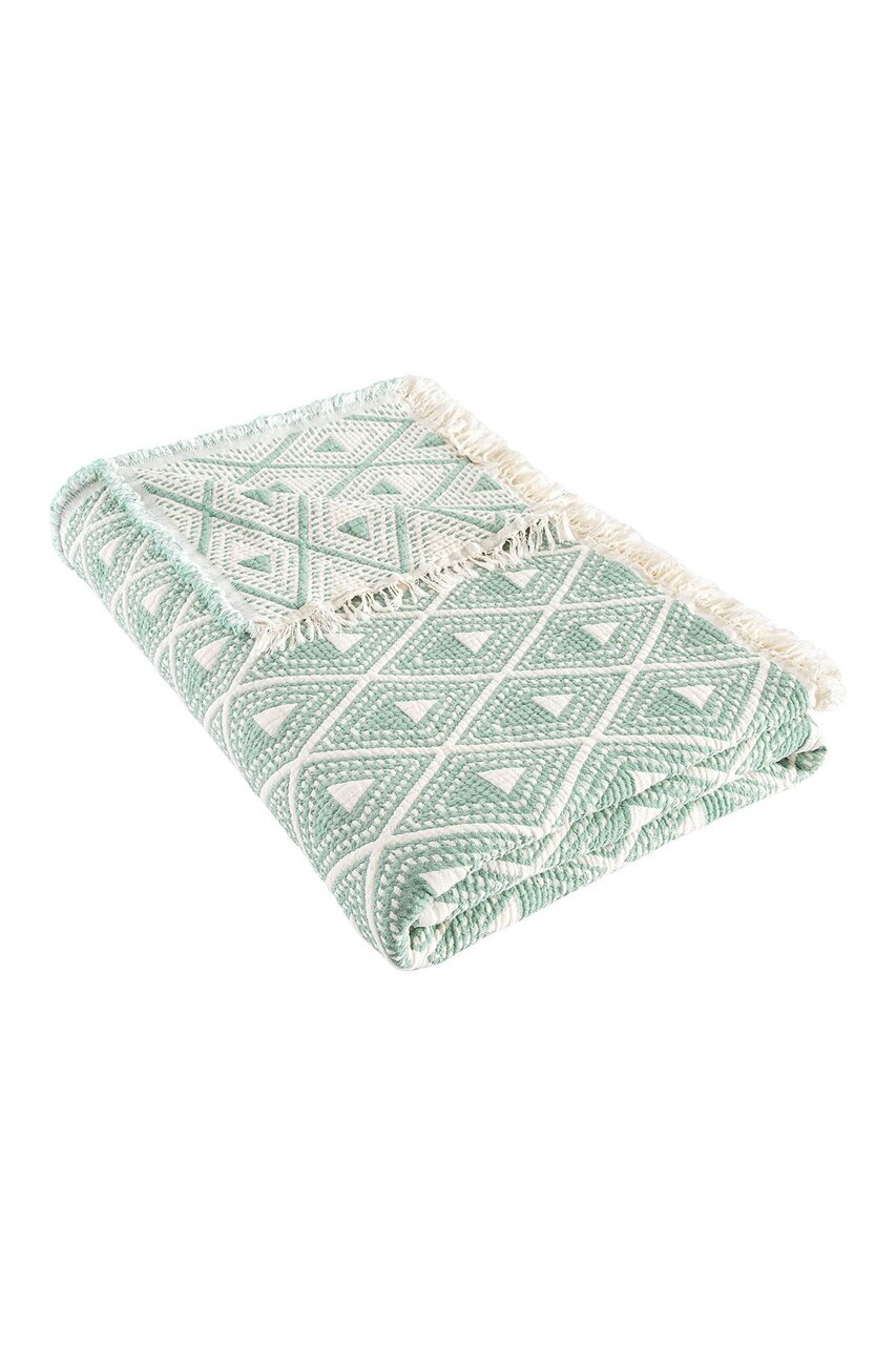 Plapumă simplă din muselină, L'essentiel Maison, Piramit, Bumbac, Verde menta — imaginea 3