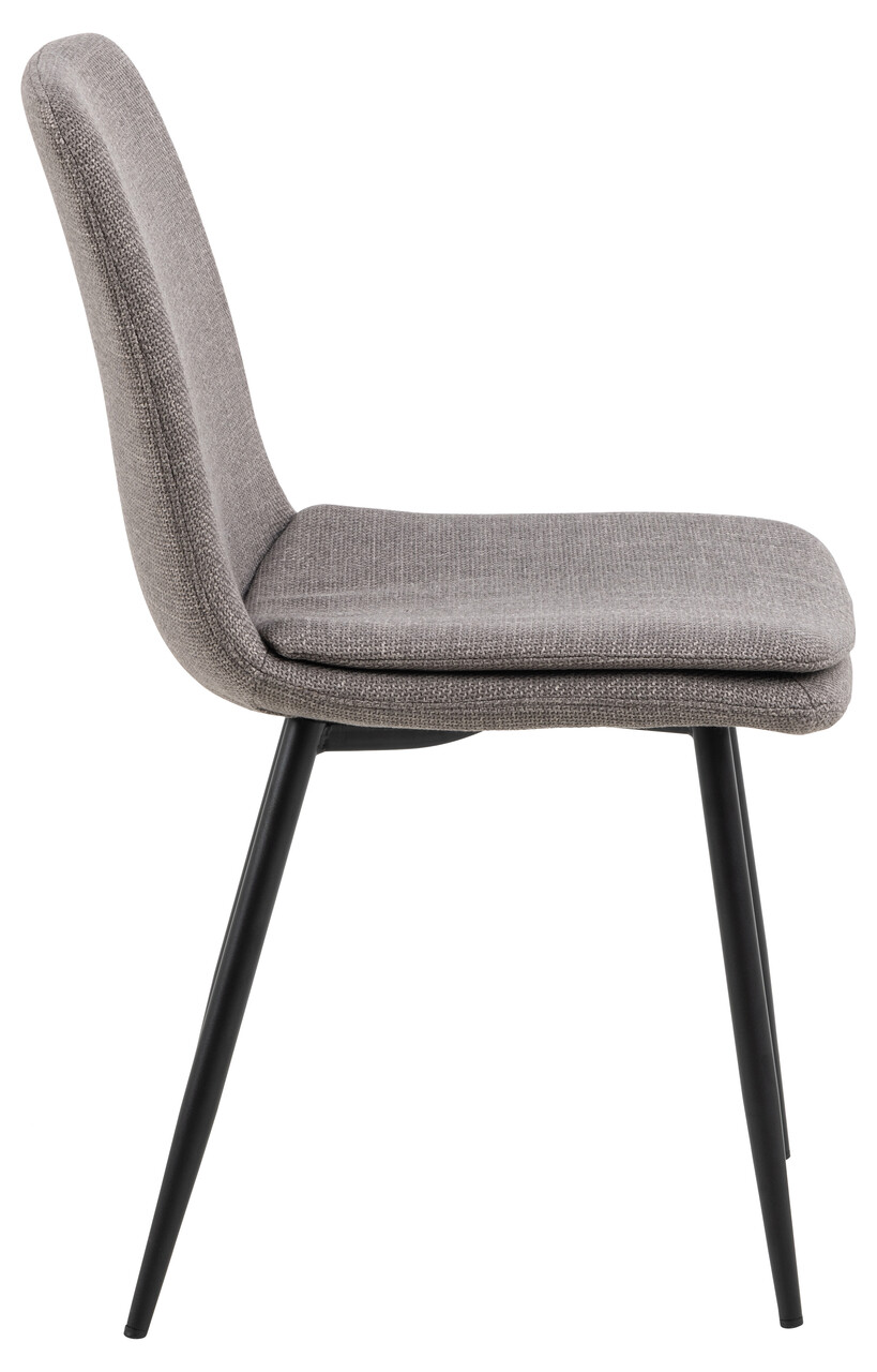 Scaun Becca, Actona, 46x55x85.5 cm, tesatura structurata/otel, gri maro deschis - view 6