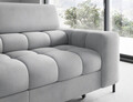 Coltar extensibil stanga 5 locuri ELTAP, LT-05PA, Ferucce, 276x200x93 cm, lemn/poliester, gri deschis