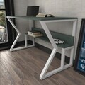Birou, Zena Home, Wake, 120x72.8x60 cm, PAL, Verde/Alb