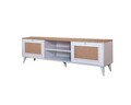 Comoda TV, Wolina, Mount, 55x180x41 cm, MDF , Alb / Stejar